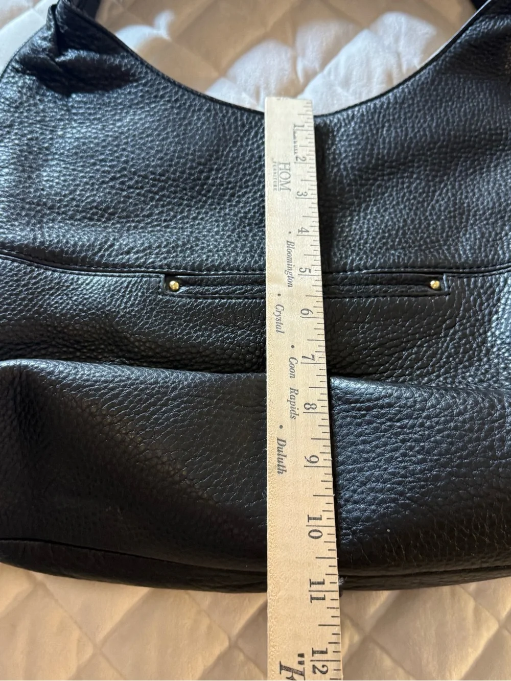 Michael Kors Austin Black Pebbled Leather Hobo Shoulder Bag Purse